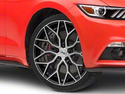 Niche Mazzanti Gloss Black with a Brushed Face and Dark Tint Wheel; 19x8.5; 35mm Offset (15-23 Mustang GT, EcoBoost, V6)