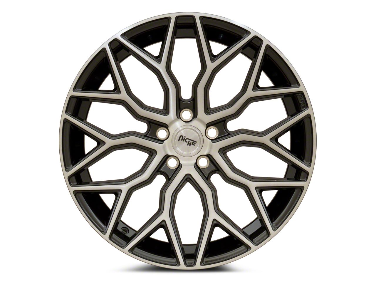 Niche Mustang Mazzanti Gloss Black with a Brushed Face and