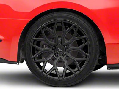 Niche Mazzanti Matte Black Wheel; Rear Only; 20x10.5; 40mm Offset (15-23 Mustang GT, EcoBoost, V6)