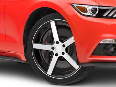 Niche Milan Gloss Black Brushed Wheel; 20x8.5; 35mm Offset (15-23 Mustang GT, EcoBoost, V6)