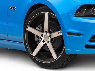 Niche Milan Matte Black Machined Wheel; 20x8.5; 35mm Offset (10-14 Mustang)
