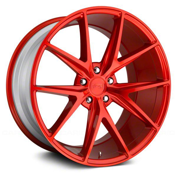Niche Mustang Misano Candy Red Wheel; 20x9; 35mm Offset M186209065+35 ...