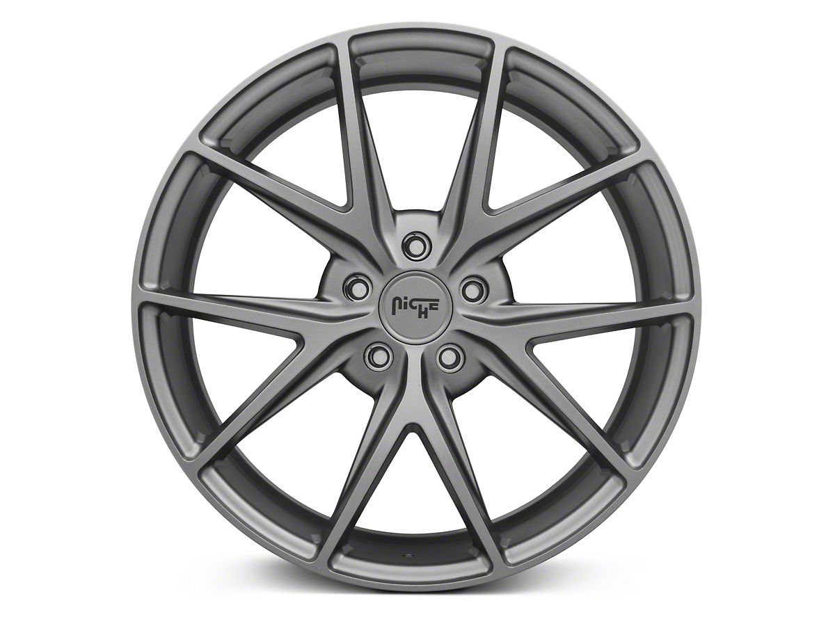 Niche Mustang Misano Matte Gunmetal Wheel; 19x8.5 M116198565+33  
