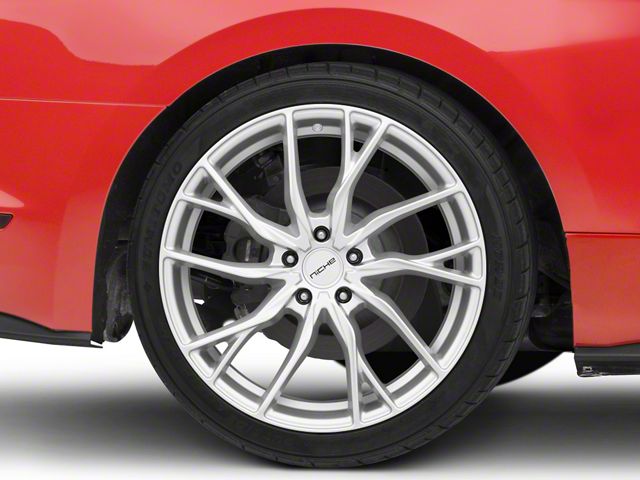 Niche Novara Silver Wheel; Rear Only; 20x10.5 (15-23 Mustang GT, EcoBoost, V6)