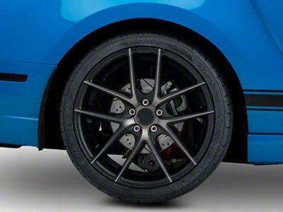 Niche Targa Black Machined with Dark Tint Wheel; Rear Only; 20x10; 40mm Offset (10-14 Mustang)