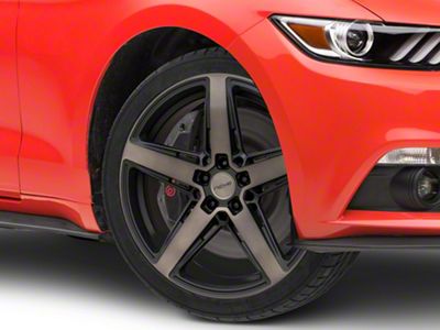 Niche Teramo Matte Black with Double Dark Tint Face Wheel; 20x9.5; 35mm Offset (15-23 Mustang GT, EcoBoost, V6)