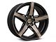 Niche Teramo Matte Black with Double Dark Tint Face Wheel; Rear Only; 20x11 (15-23 Mustang GT, EcoBoost, V6)