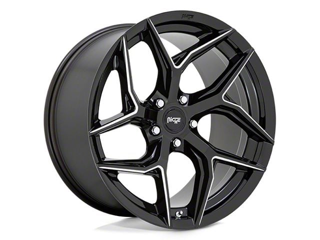 Niche Torsion Gloss Black Milled Wheel; 20x9 (15-23 Mustang GT, EcoBoost, V6)