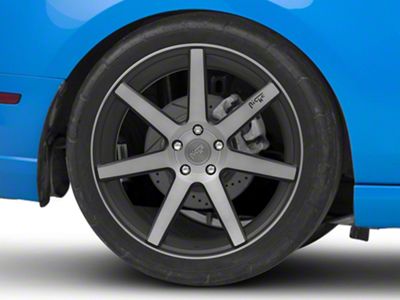 Niche Verona Double Dark Wheel; Rear Only; 20x10; 40mm Offset (10-14 Mustang)