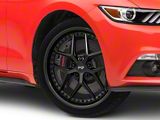 Niche Vice Gloss Black with Matte Black Lip Wheel; 20x9; 35mm Offset (15-23 Mustang GT, EcoBoost, V6)