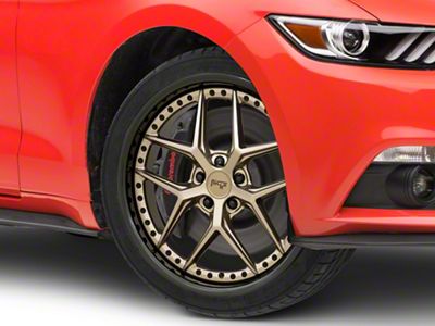 Niche Vice Matte Bronze Black Bead Ring Wheel; 20x9 (15-23 Mustang GT, EcoBoost, V6)