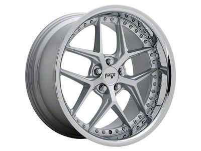 Niche Vice Matte Silver Wheel; 20x9; 35mm Offset (15-23 Mustang GT, EcoBoost, V6)