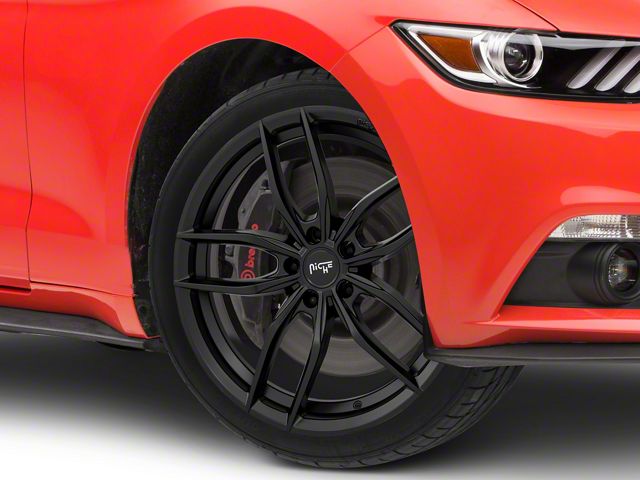 Niche Vosso Matte Black Wheel; 19x8.5 (15-23 Mustang GT, EcoBoost, V6)