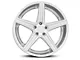 Niche Apex Machined Silver Wheel; 20x10 (05-14 Mustang; 15-22 Mustang GT, EcoBoost, V6)