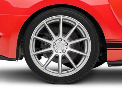 Niche Essen Silver Wheel; Rear Only; 19x10; 40mm Offset (15-23 Mustang GT, EcoBoost, V6)