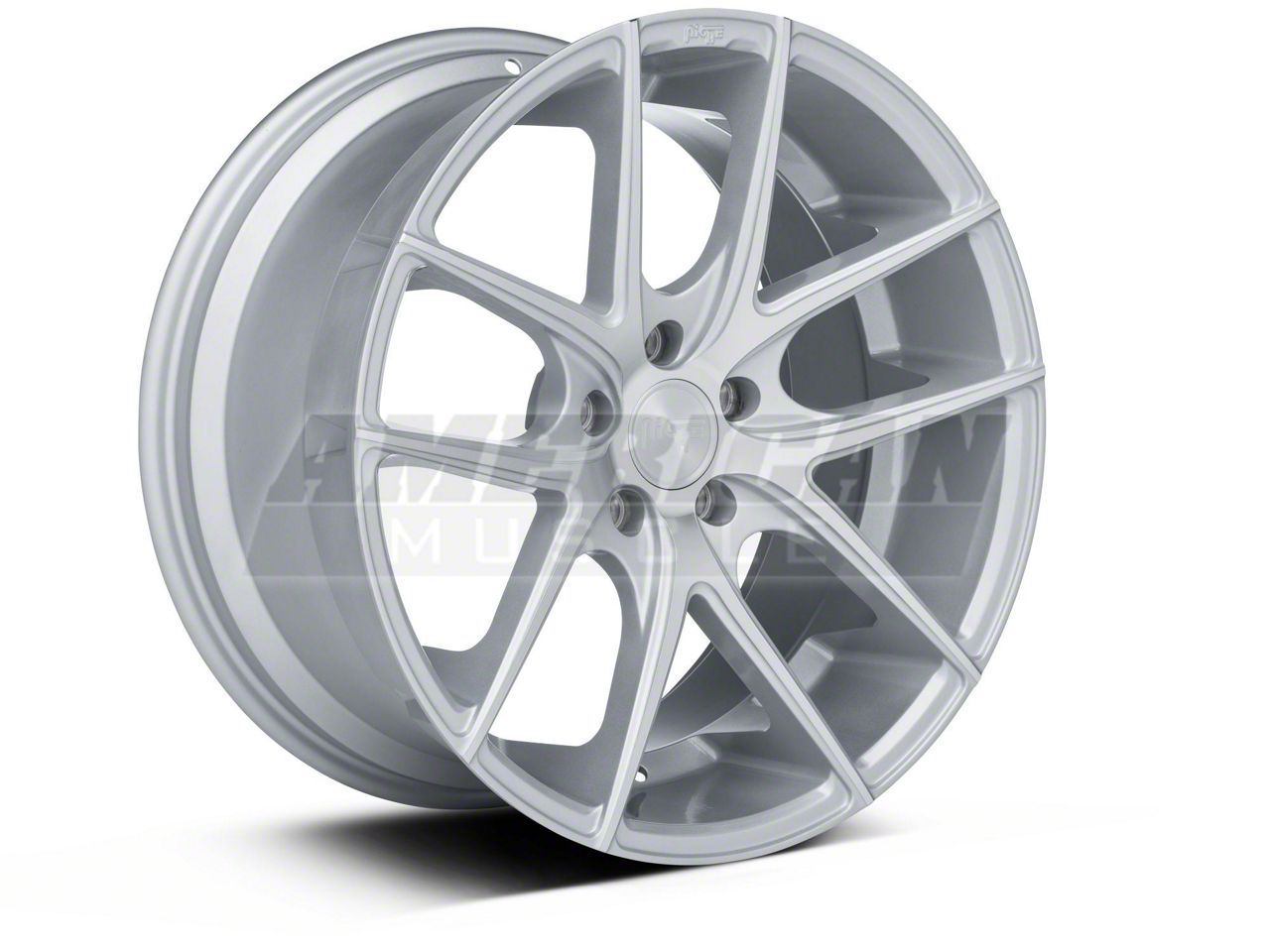 Niche Mustang Targa Matte Silver Wheel; Rear Only; 19x9.5; 35mm