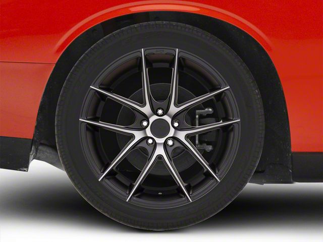 Niche Targa Black Machined Wheel; Rear Only; 20x10.5 (08-23 RWD Challenger)