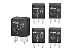 Nilight 5-Pin SPST Electrical Relays; 5-Pack