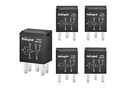 Nilight 5-Pin SPST Electrical Relays; 5-Pack