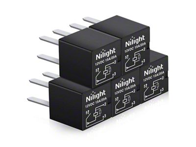 4-Pin SPNO Automotive Purpose Relays; 5-Pieces
