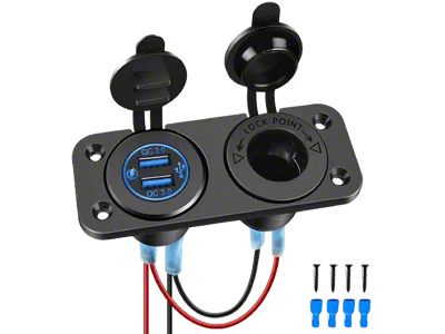Dual QC 3.0 USB Charger Cigarette Lighter Socket (Universal; Some Adaptation May Be Required)