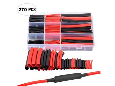 Heat Shrink Tubing Kit; 270-Pieces