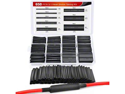 Heat Shrink Tubing Kit; 650-Pieces