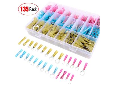 Heat Shrink Wire Connectors; 135-Pieces