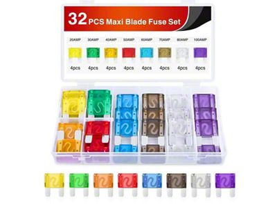 Maxi APX Blade Fuse Set; 32-Pieces