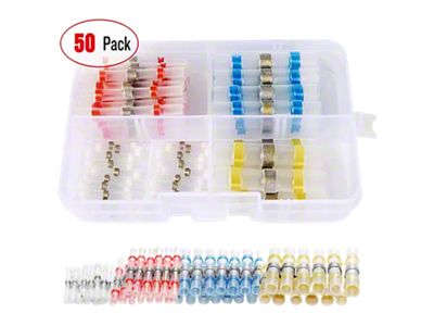 Solder Seal Wire Connector Kit; 50-Pieces