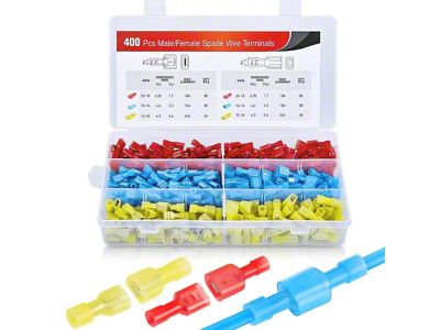 Spade Nylon Quick Disconnect Terminals; 400-Pieces
