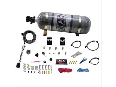 Nitrous Express GM EFI Single Nitrous Nozzle System; 12 lb. Carbon Bottle (Universal; Some Adaptation May Be Required)