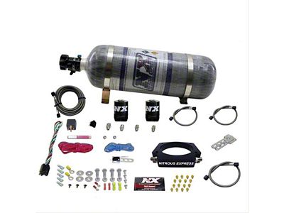 Nitrous Express LS 90mm Nitrous Plate System; 12 lb. Carbon Bottle (10-15 Camaro SS)