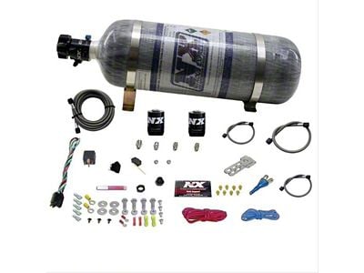 Nitrous Express Dodge EFI Single Nitrous Nozzle System; 12 lb. Carbon Bottle (Universal; Some Adaptation May Be Required)