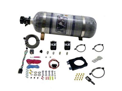 Nitrous Express HEMI 90mm Nitrous Plate System; 12 lb. Bottle (08-23 V8 HEMI Challenger, Excluding 6.2L)