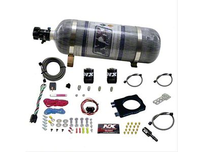 Nitrous Express HEMI Nitrous Plate System; 12 lb. Carbon Bottle (08-23 V8 HEMI Challenger, Excluding 6.2L HEMI)