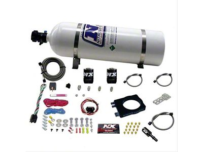 Nitrous Express HEMI Nitrous Plate System; 15 lb. Bottle (08-23 V8 HEMI Challenger, Excluding 6.2L HEMI)