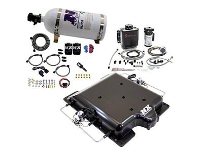 Nitrous Express Integrated Nitrous and Water Methanol System with Supercharger Lid; 10 lb. Bottle (15-23 6.2L Challenger)