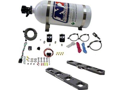 Nitrous Express Direct Port Nitrous Plate Wet System; 10 lb. Bottle (06-23 V8 HEMI Charger, Excluding 6.2L)