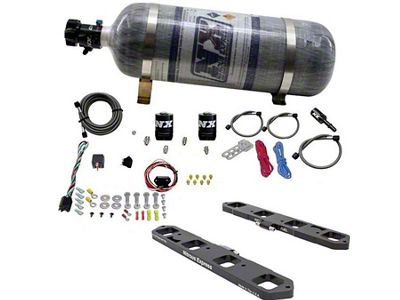 Nitrous Express Direct Port Nitrous Plate Wet System; 12 lb. Bottle (06-23 V8 HEMI Charger, Excluding 6.2L)