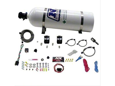 Nitrous Express HEMI Fly-by-Wire Single Nitrous Nozzle System; 15 lb. Bottle (06-23 V8 HEMI Charger, Excluding 6.2L HEMI)