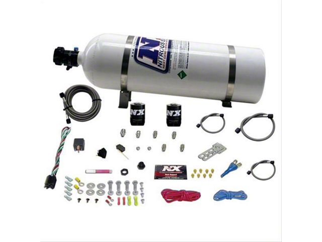 Nitrous Express GM EFI Single Nitrous Nozzle System; 15 lb. Bottle (Universal; Some Adaptation May Be Required)