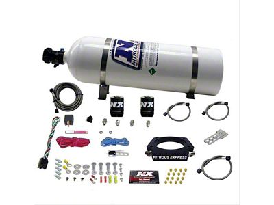 Nitrous Express LS 90mm Nitrous Plate System; 15 lb. Bottle (09-13 Corvette C6)