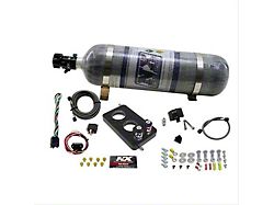 Nitrous Express 3-Valve Nitrous Plate System; 12 lb. Carbon Bottle (05-10 Mustang GT)