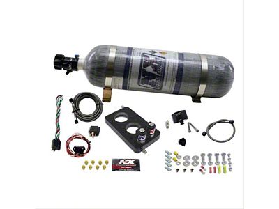 Nitrous Express 3-Valve Nitrous Plate System; 12 lb. Carbon Bottle (05-10 Mustang GT)