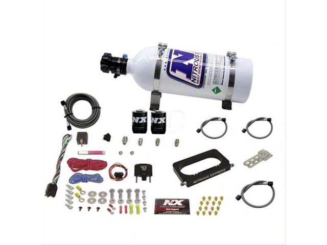 Nitrous Express 4-Valve Nitrous Plate System; 5 lb. Bottle (96-04 Mustang Cobra, Mach 1)