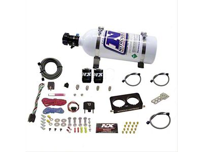 Nitrous Express 4-Valve Nitrous Plate System for Stock Throttle Bodies; 5 lb. Bottle (96-04 Mustang Cobra, Mach 1)