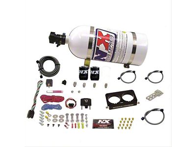 Nitrous Express 4-Valve Nitrous Plate System for Stock Throttle Bodies; 10 lb. Bottle (96-04 Mustang Cobra, Mach 1)