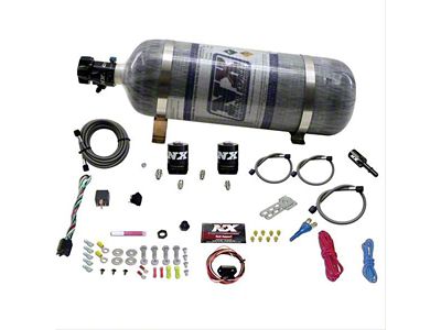 Nitrous Express Coyote Single Nitrous Nozzle System; 12 lb. Carbon Bottle (11-23 Mustang GT)