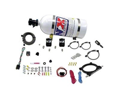 Nitrous Express Direct Port Nitrous Plate Dry System; 10 lb. Bottle (11-23 Mustang GT w/ 2018 GT Intake Manifold)